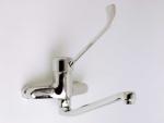 WALL SINK MIXER TAP WITH CLINICAL LEVER